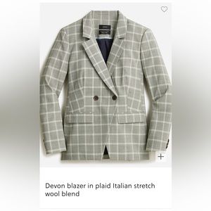 NWT J.Crew wool Devon blazer in glen check